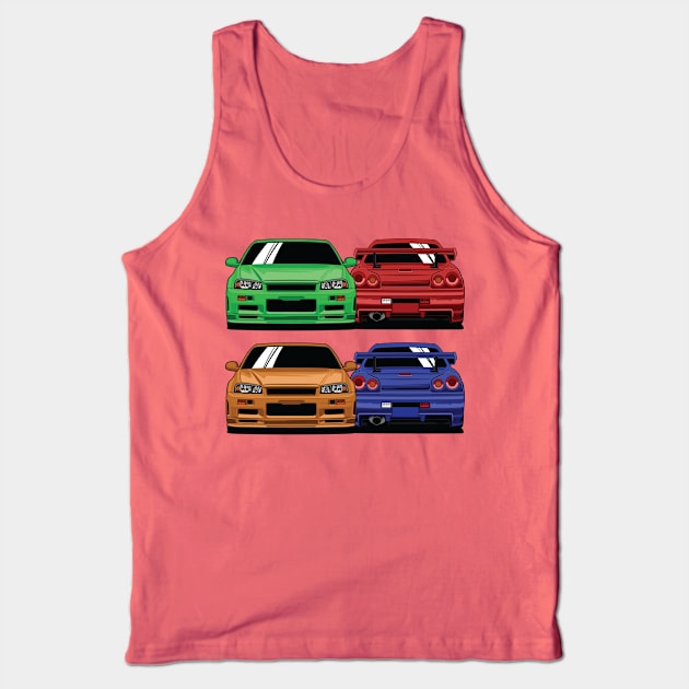 GT-R R34 Skyline Tank Top by Car_Designer